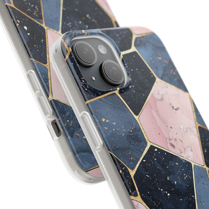 Golden Mosaic iPhone 15 Plus Case - Soft