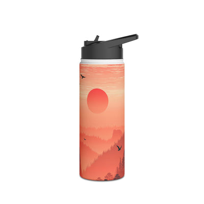 Canyon Dusk · Insulated Water Bottle · Orange