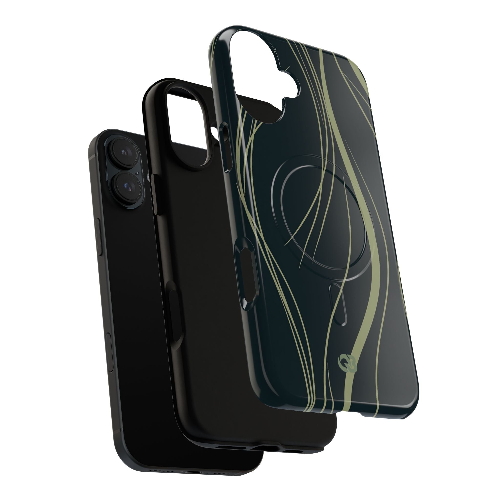 Green Tough 2.0 Magsafe Phone Case for iPhone - Obsidian Sage Flow