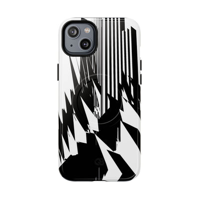 White Tough 2.0 Magsafe Phone Case for iPhone - Shattered Vector Spire
