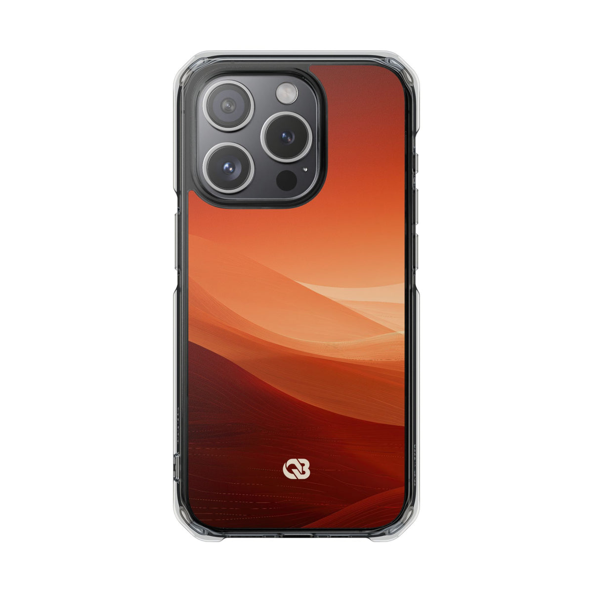 Amber Dune Horizon · Clear Impact Magnetic Phone Case for iPhone ·  Orange