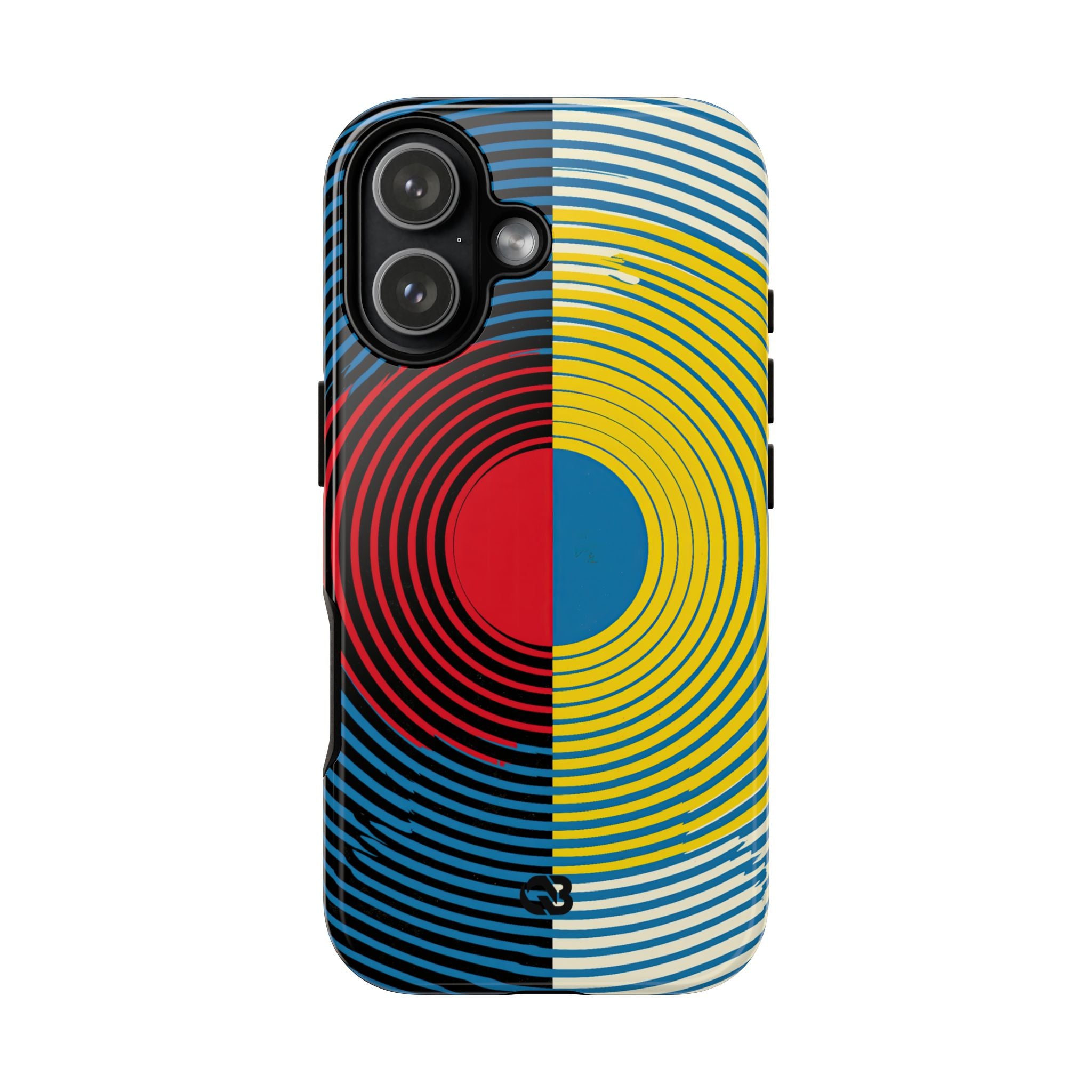 Blue Tough Phone Case for iPhone - Primary Circuit Orbit
