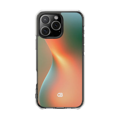 Radiant Contour · Clear Impact Magnetic Phone Case for iPhone · Orange