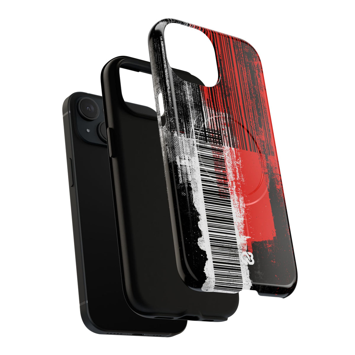 Distorted Barcode · Tough 2.0 Magnetic Phone Case for iPhone · Black
