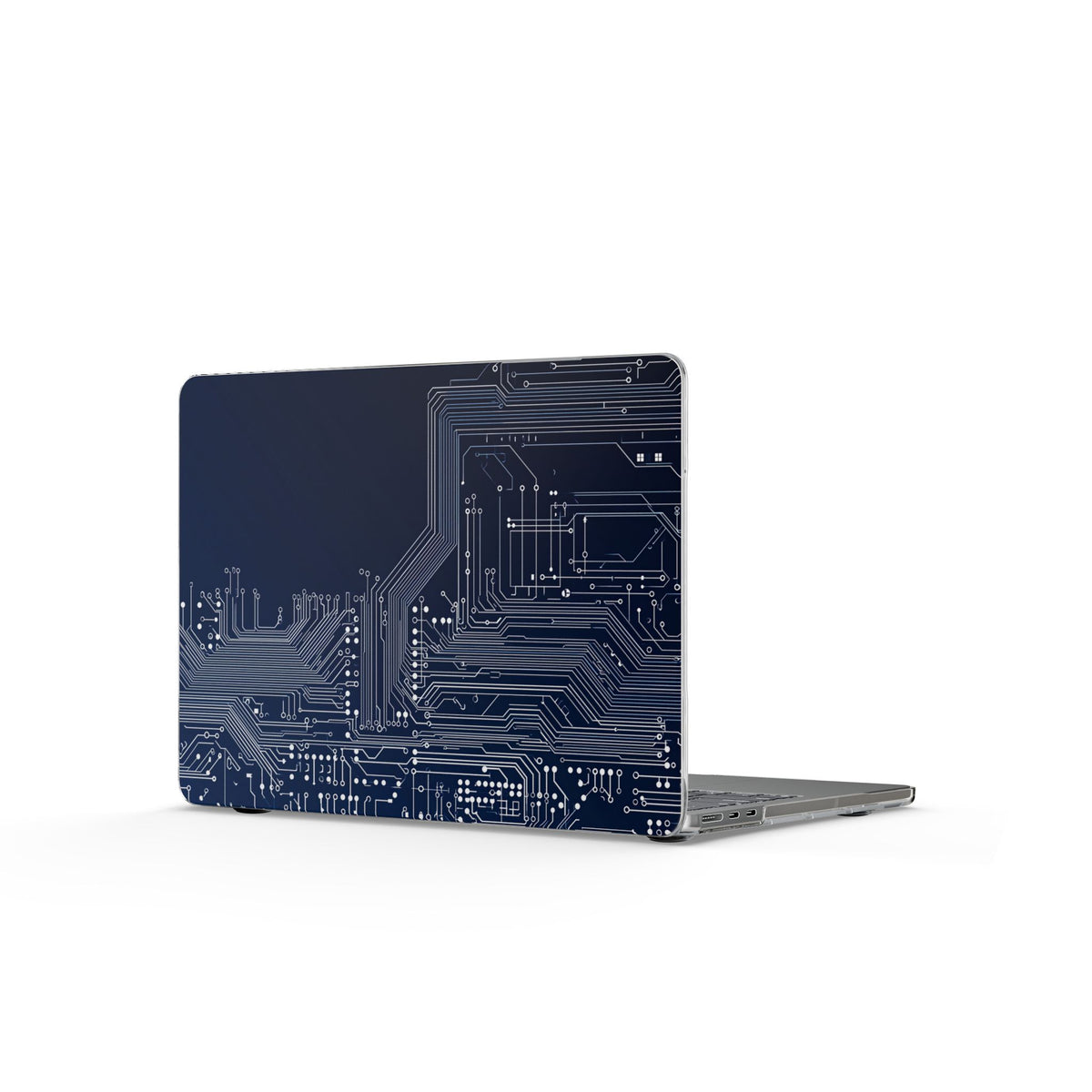 Circuit Board Clear MacBook Case — Tech Pattern Laptop Cover