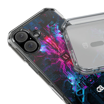 Neural Circuit Core · Clear Impact Magnetic Phone Case for iPhone ·  Black