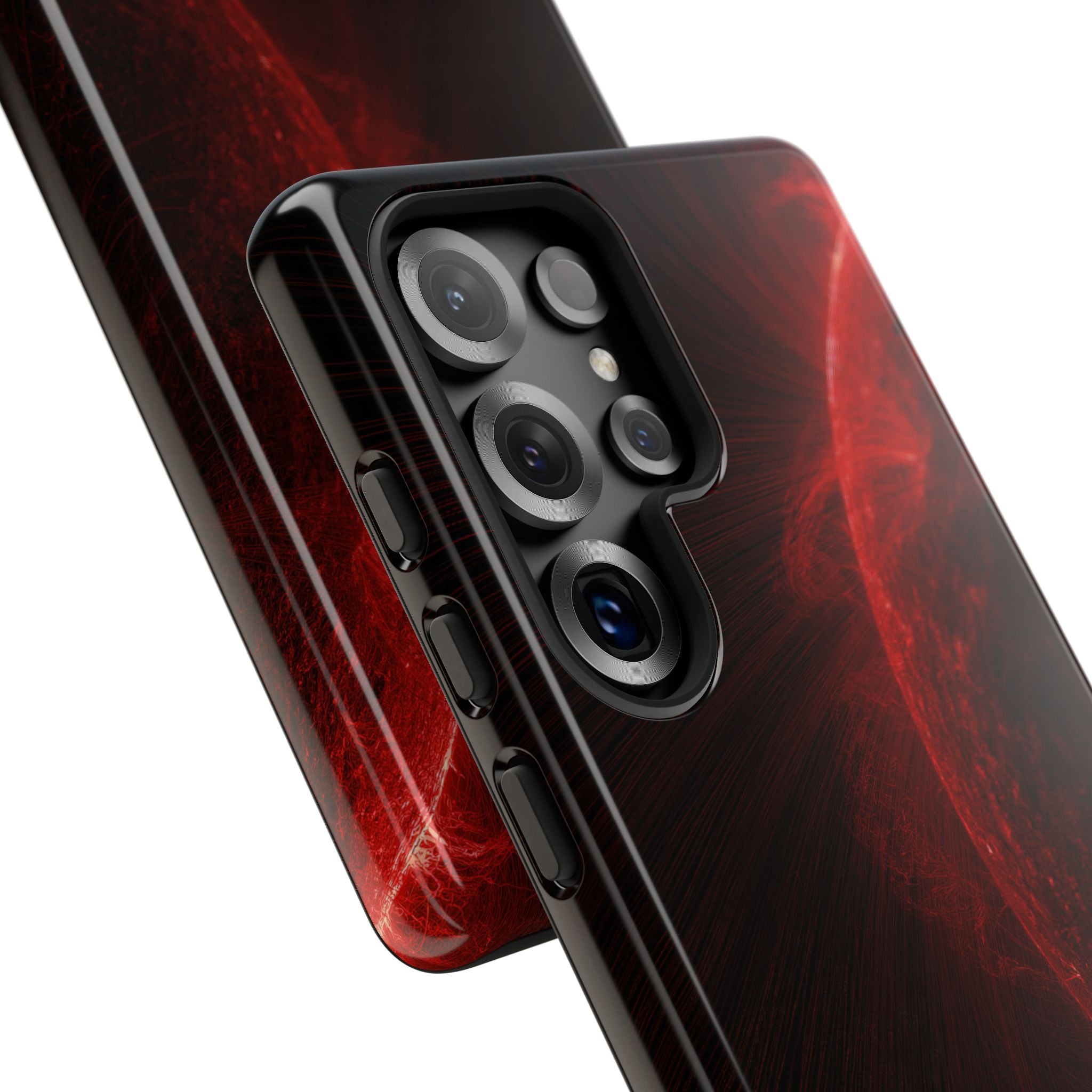 Red Tough Phone Case for Samsung - Solar Crimson Flare