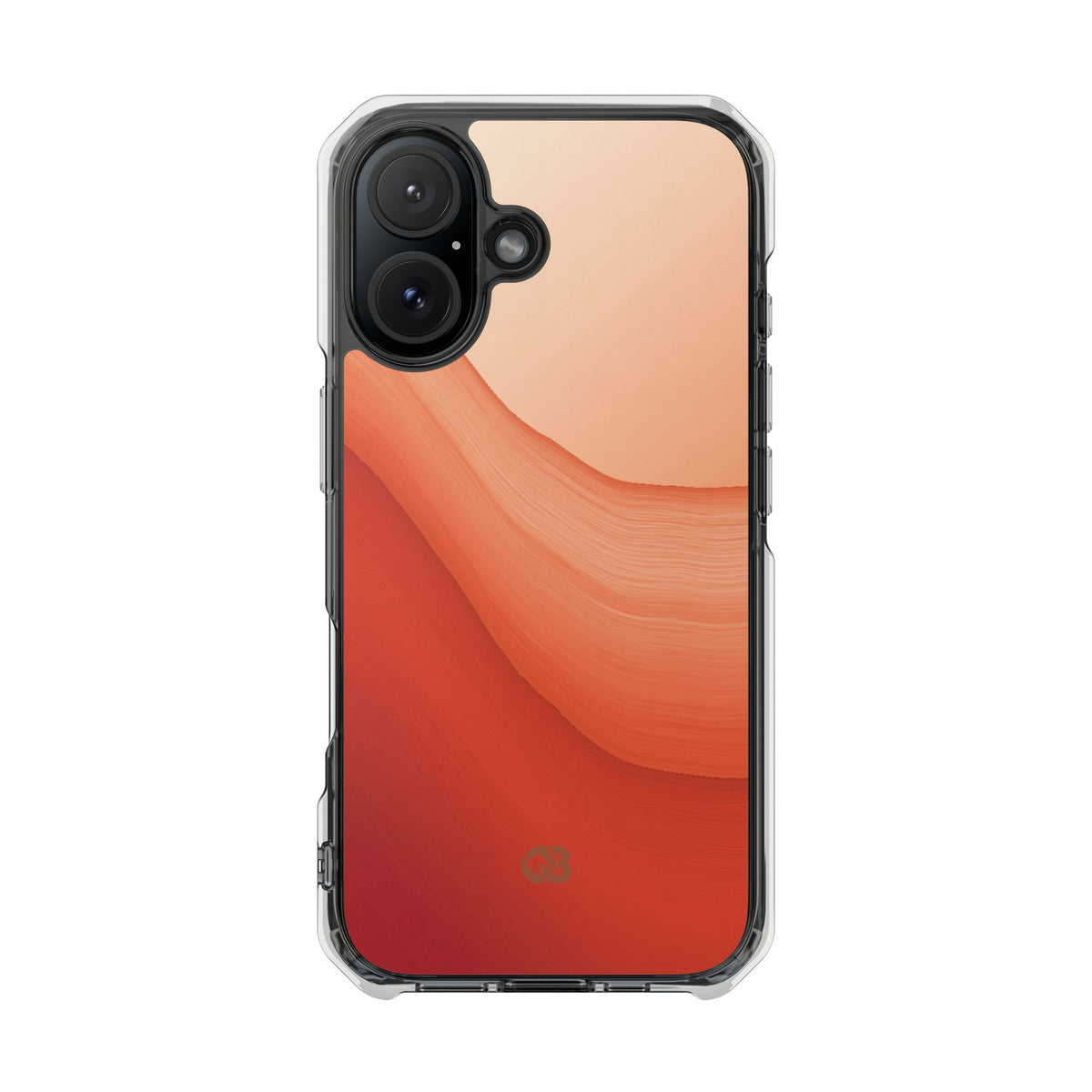 Terracotta Flow · Clear Impact Magnetic Phone Case for iPhone · Orange