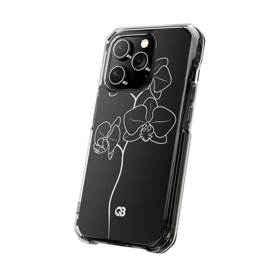 Black Impact MagSafe Phone Case for iPhone - Noir Alabaster Orchid