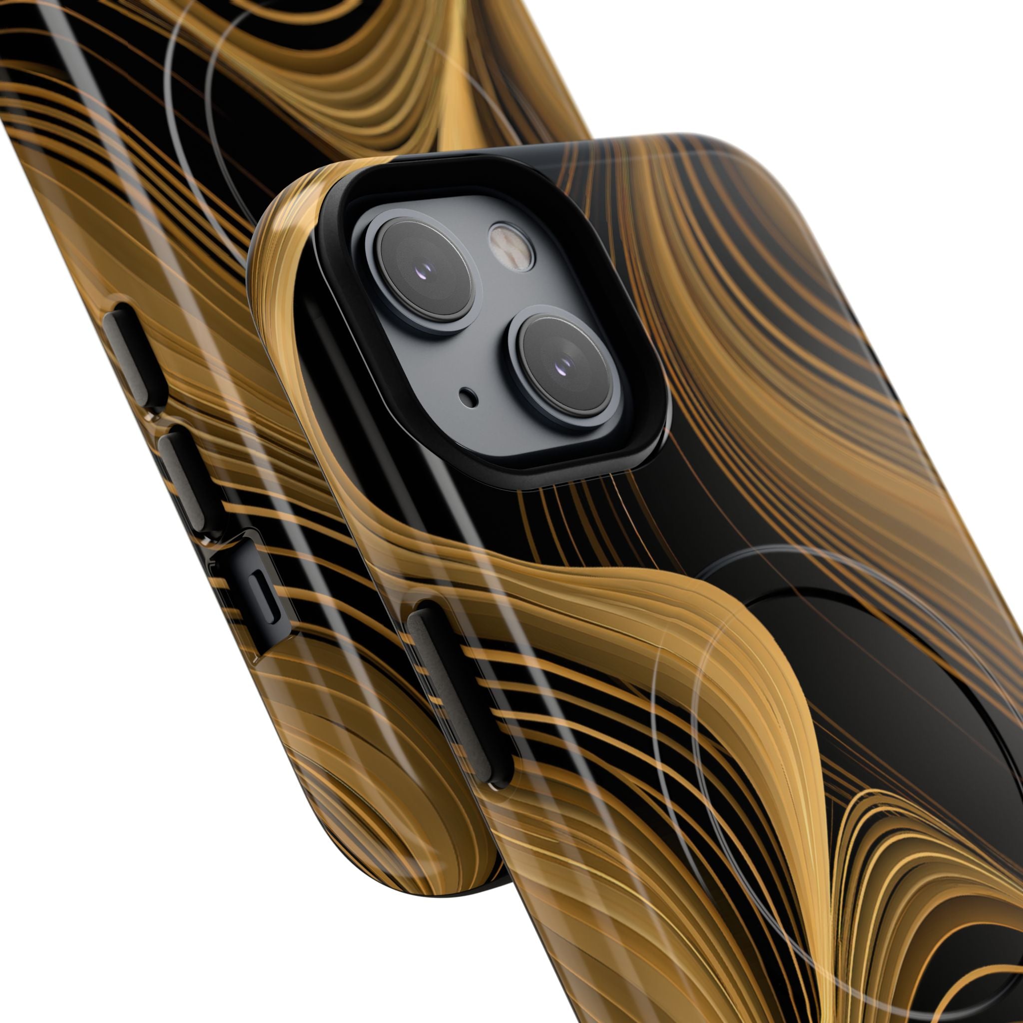 Gold Tough 2.0 Magsafe Phone Case for iPhone - Molten Copper Strands