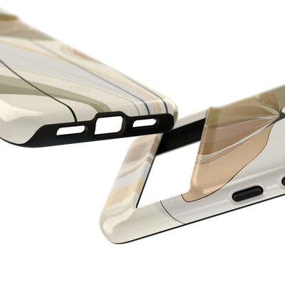 Beige Tough Phone Case for Google Pixel - Muted Ochre Petals