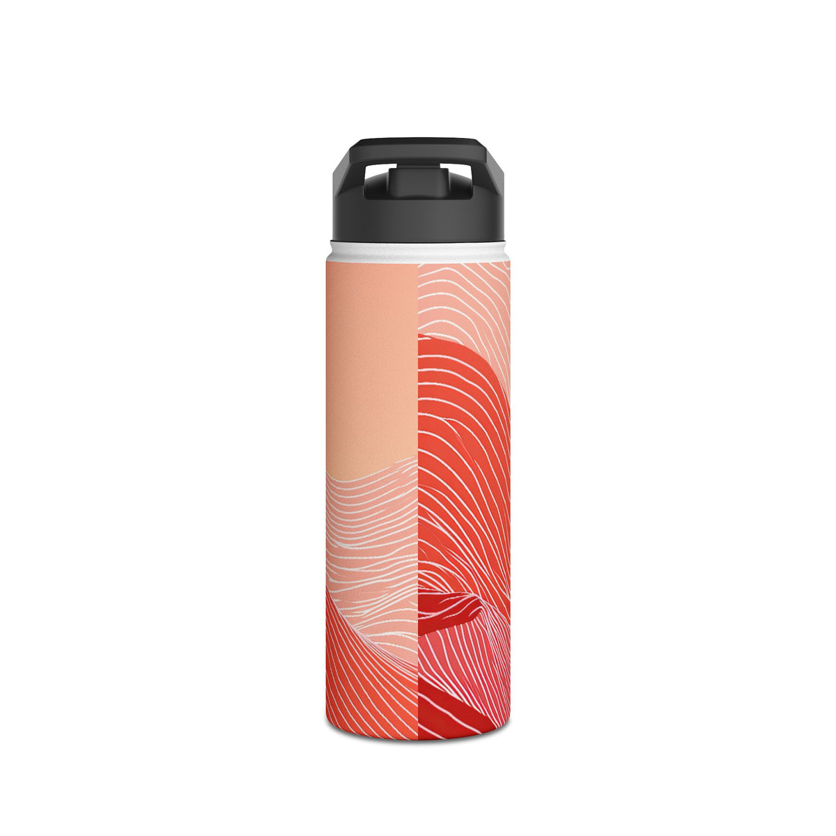 Coral Ridge Contours · Insulated Water Bottle · Red