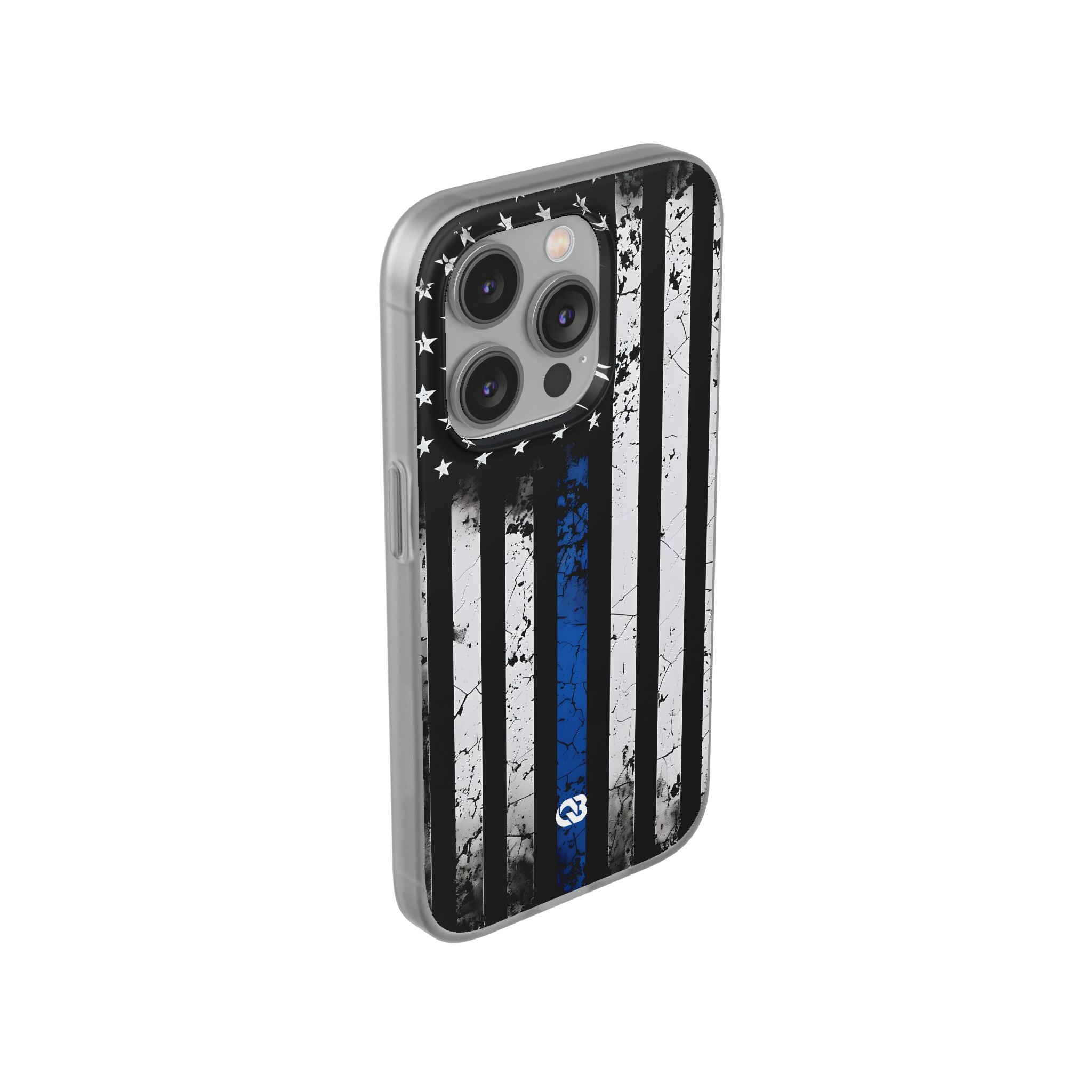 Gritty Cobalt Flag · Soft Phone Case for iPhone