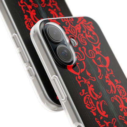 Crimson Spiral iPhone 16 Case - Soft