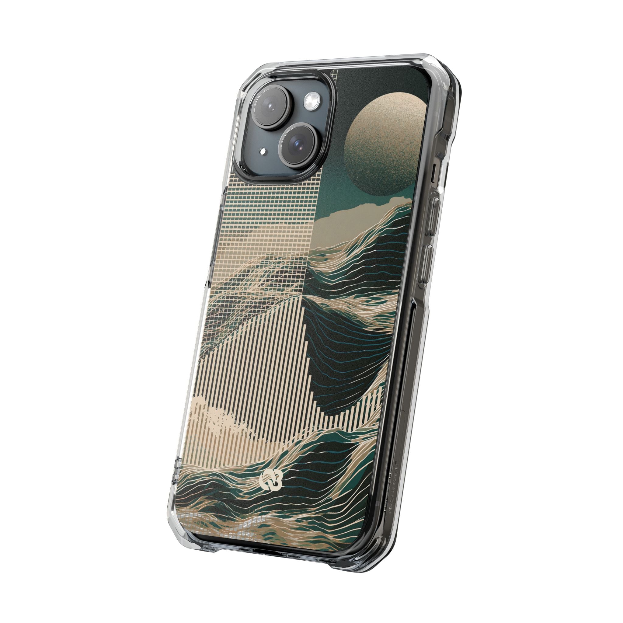 Green Impact MagSafe Phone Case for iPhone - Lunar Moss Topography