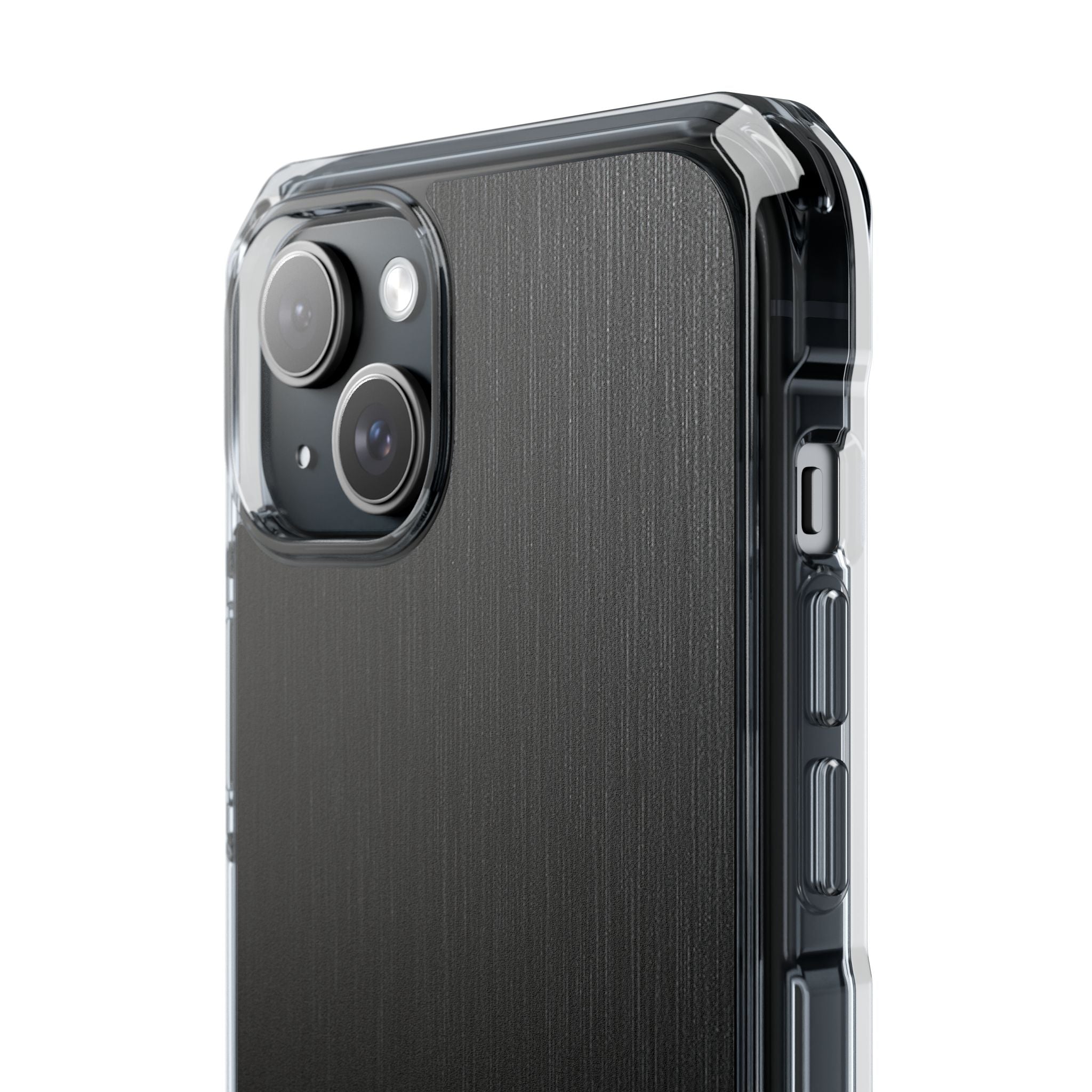 Black Impact MagSafe Phone Case for iPhone - Brushed Obsidian Slate