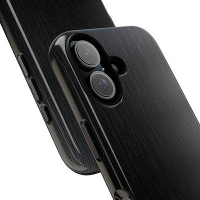 Obsidian Brushed Steel · Tough Phone Case for iPhone · Black