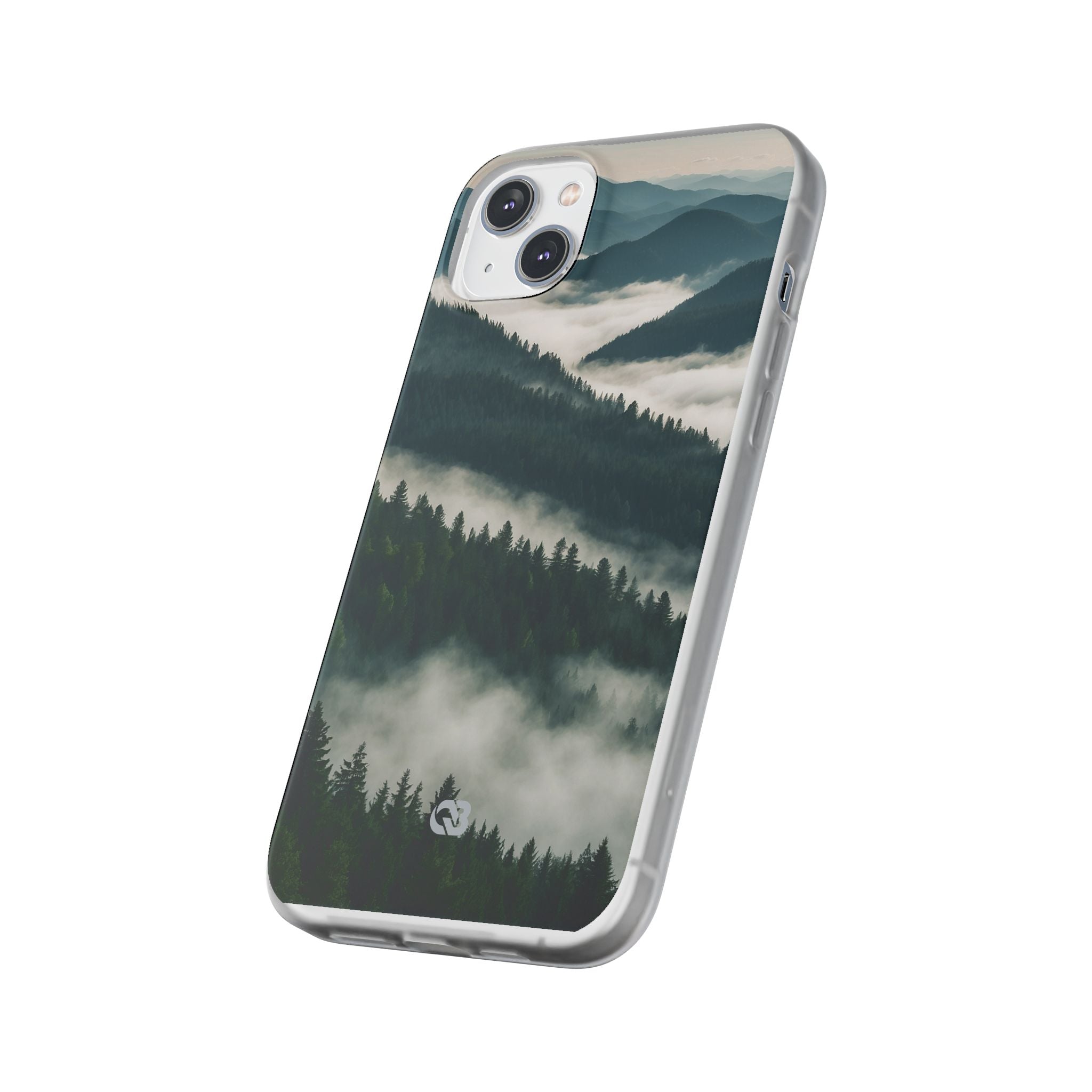 Misty Pine Peaks · Soft Hoesje voor iPhone