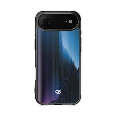 Blue Impact MagSafe Phone Case for iPhone - Indigo Distortion Wave