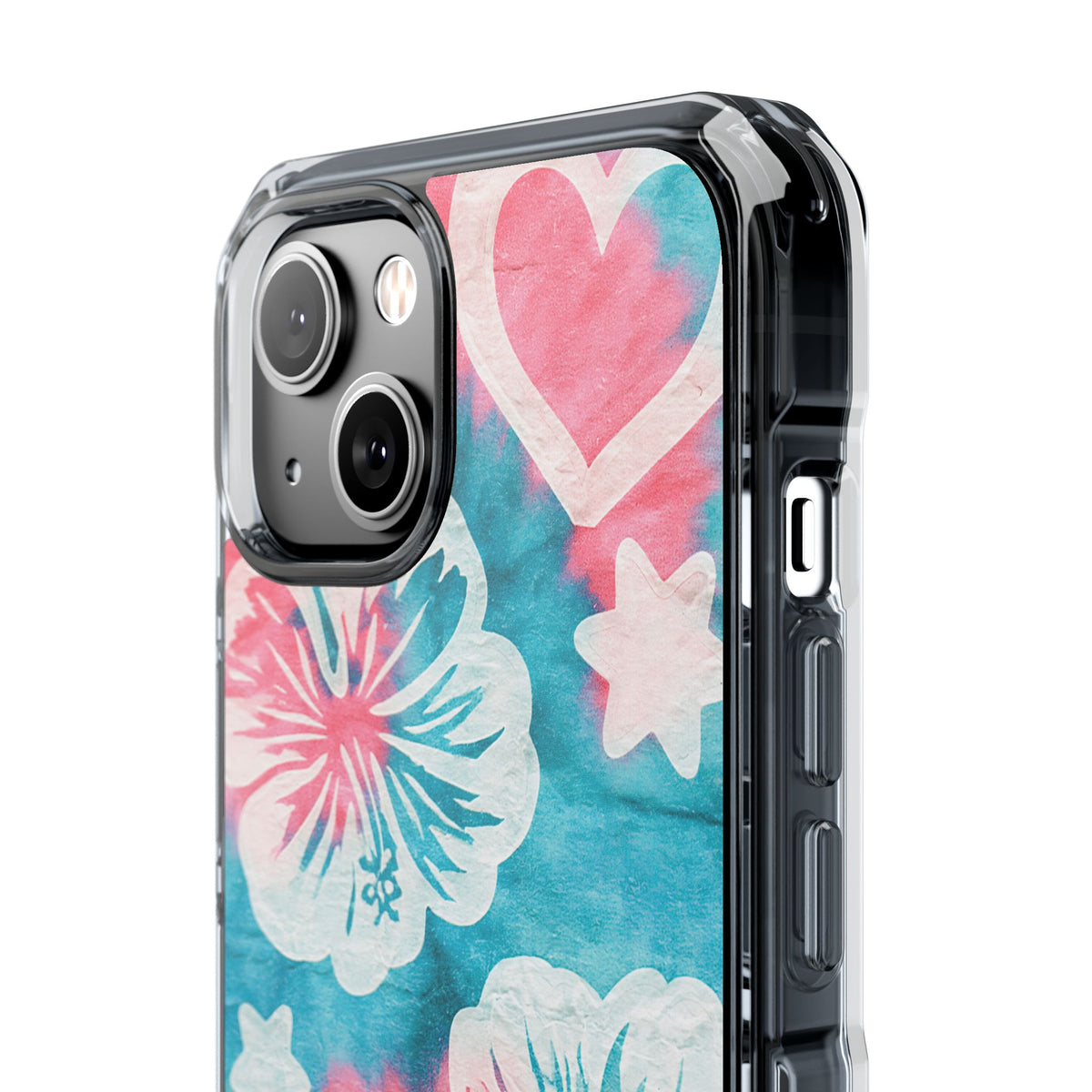 Tropical Hibiscus Bloom · Clear Impact Magnetic Phone Case for iPhone · Teal