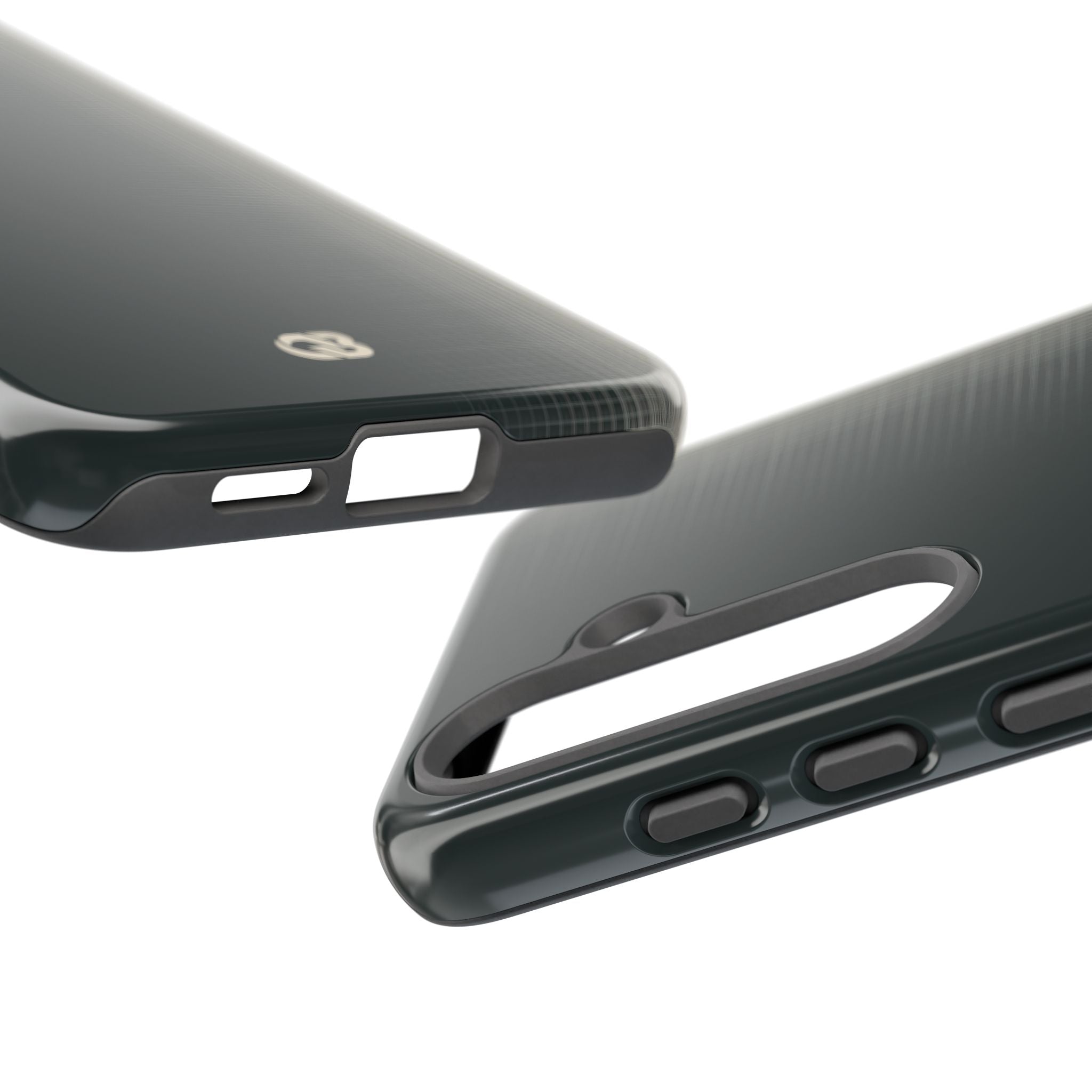 Grey Tough Phone Case for Samsung - Charcoal Tech Grid