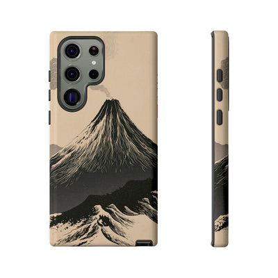 Beige Tough Phone Case for Samsung - Obsidian Ink Summit