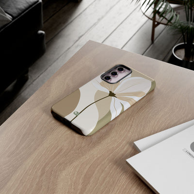 Beige Tough Phone Case for Samsung - Sage Linen Magnolia