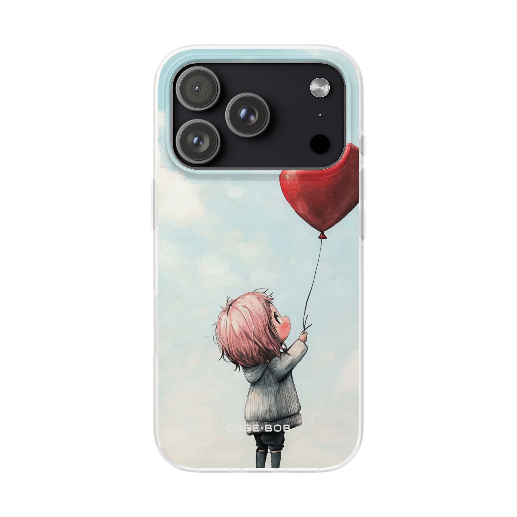 Heart Balloon Glow iPhone 17 Pro Case - Soft - CASE•BOB