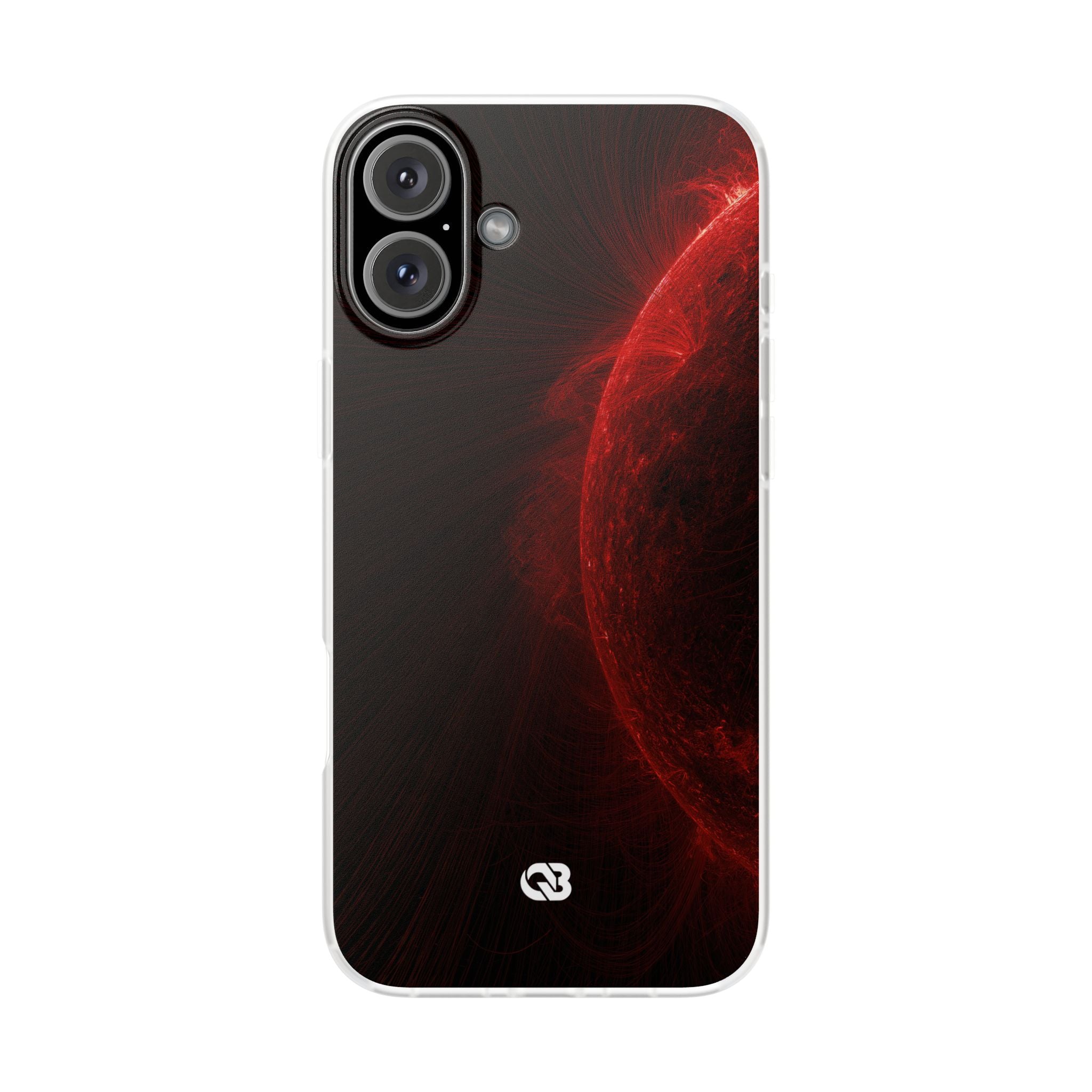 Red Lite Phone Case for iPhone - Solar Crimson Flare