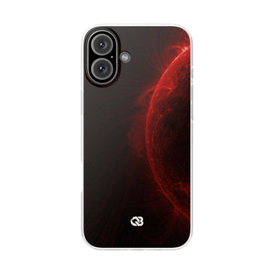 Red Lite Phone Case for iPhone - Solar Crimson Flare