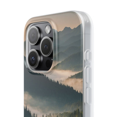 Foggy Mountain Ridge · Soft Phone Case for iPhone