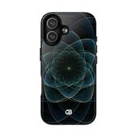 Blue Tough 2.0 Magsafe Phone Case for iPhone - Celestial Wireframe Bloom