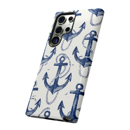 Navy Anchor Loop Samsung S23 Ultra Case - Tough
