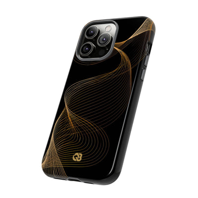 Gold Tough Phone Case for iPhone - Burnished Bronze Helix