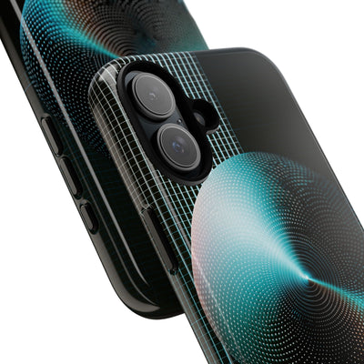Blue Tough Phone Case for iPhone - Cyan Vector Sphere