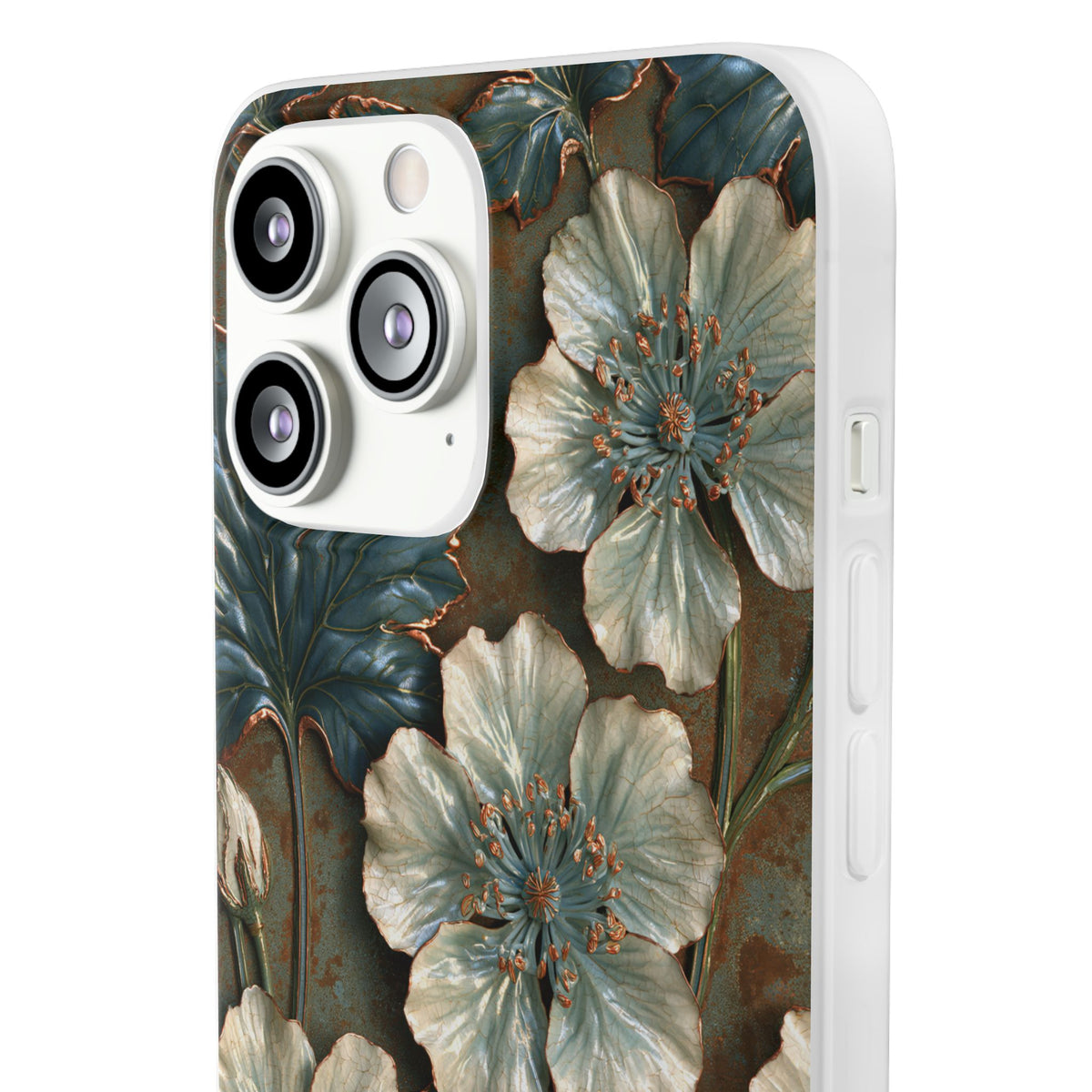 Gilded Blossom Reverie · Lite Phone Case for iPhone ·  Teal