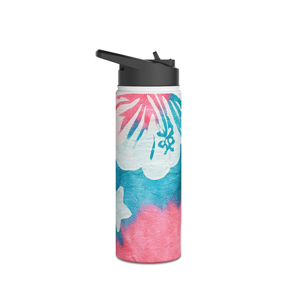 Tropical Hibiscus Bloom · Insulated Water Bottle · Teal
