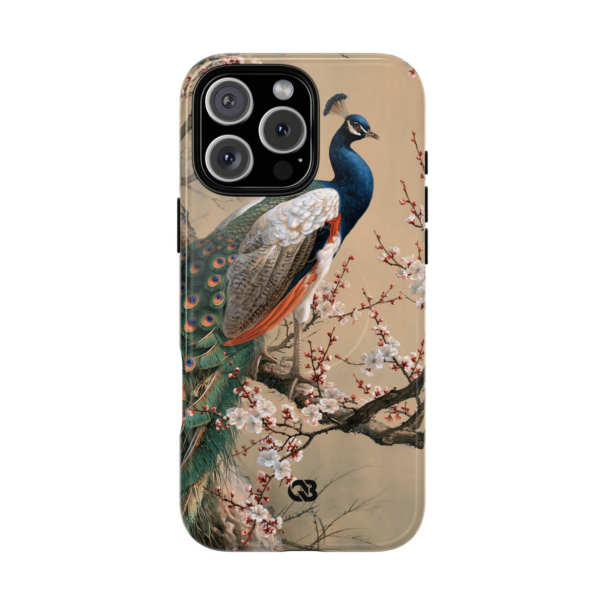 Imperial Peacock Blossom · Tough 2.0 Magnetic Phone Case for iPhone · Beige