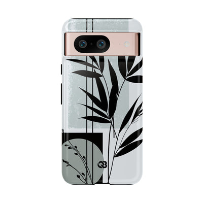 Grey Tough Phone Case for Google Pixel - Sage Bamboo Noir