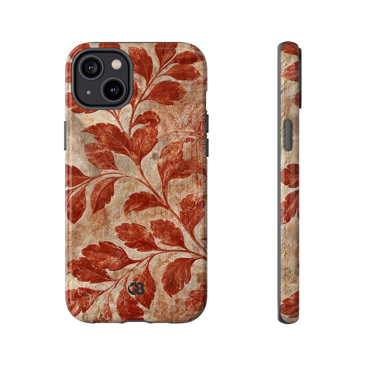 Terracotta Botanical Fresco · Tough Phone Case for iPhone · Red