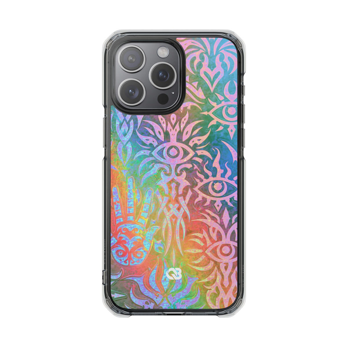 Chromatic Mystic Sigil · Clear Impact Magnetic Phone Case for iPhone · Blue
