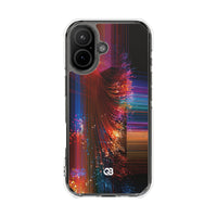 Black Impact MagSafe Phone Case for iPhone - Cyber Optic Streak