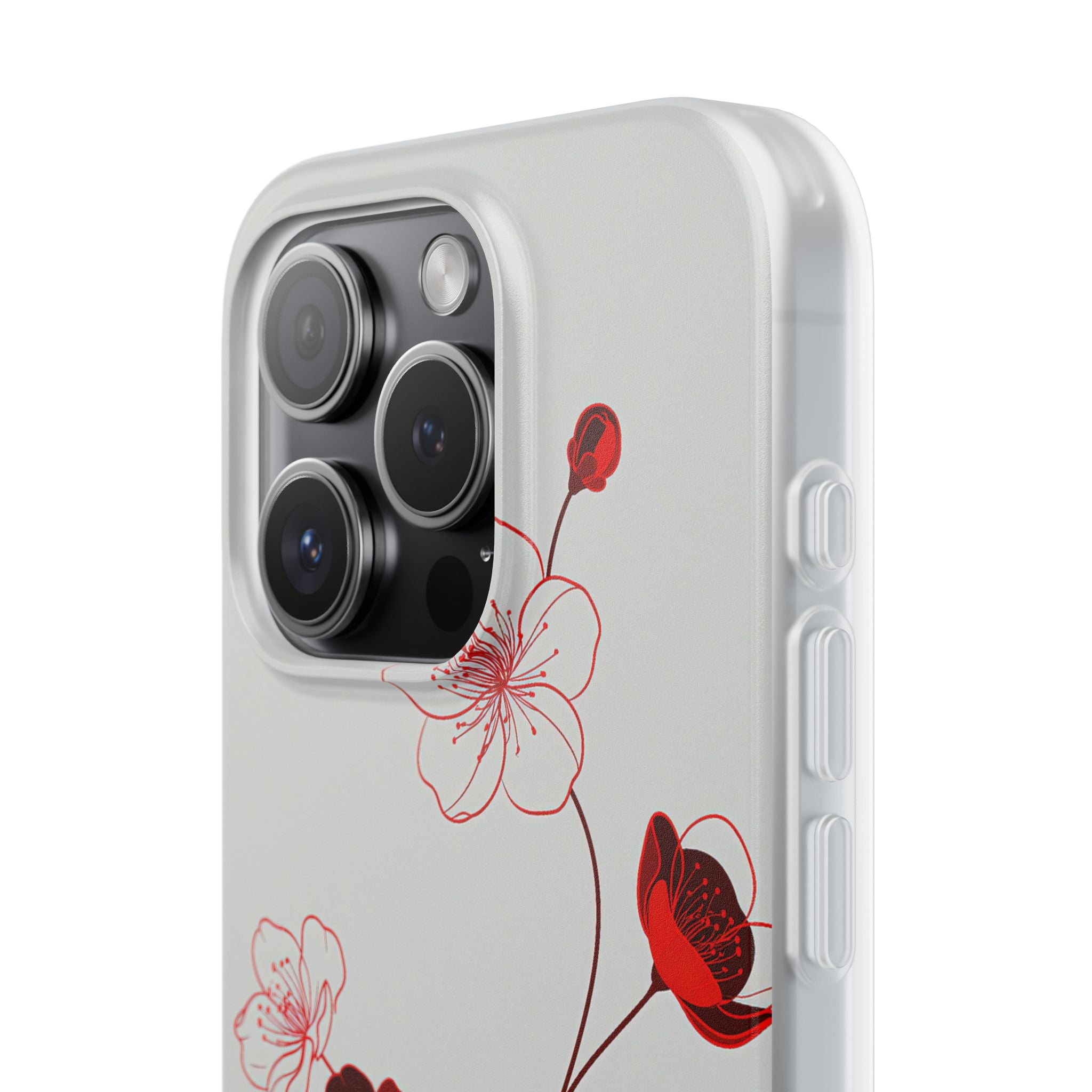 Red Lite Phone Case for iPhone - Kyoto Ember Bloom