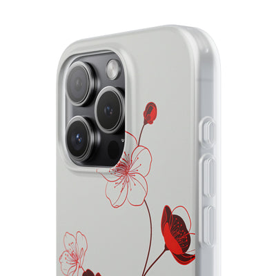 Red Lite Phone Case for iPhone - Kyoto Ember Bloom