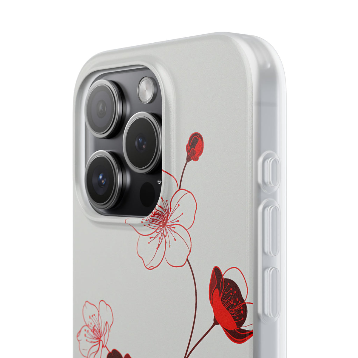 Crimson Sakura Blossom · Lite Phone Case for iPhone ·  Red