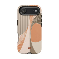 Orange Tough Phone Case for iPhone - Desert Arc Horizon