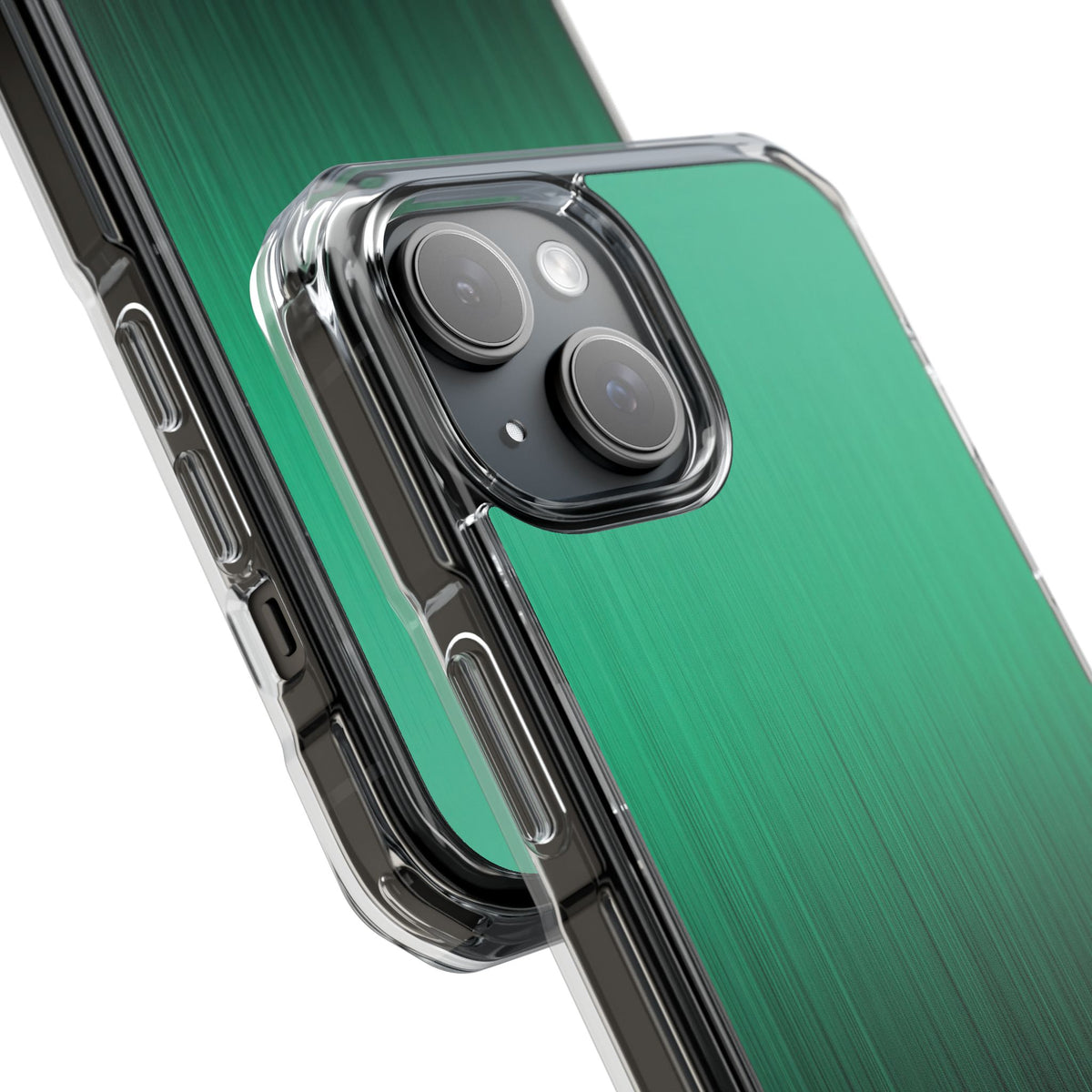 Emerald Cascade · Clear Impact Magnetic Phone Case for iPhone · Green