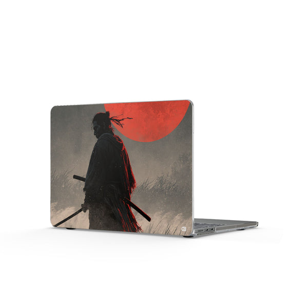 Crimson Moon Ronin · Clear Hard Case for MacBook · Black