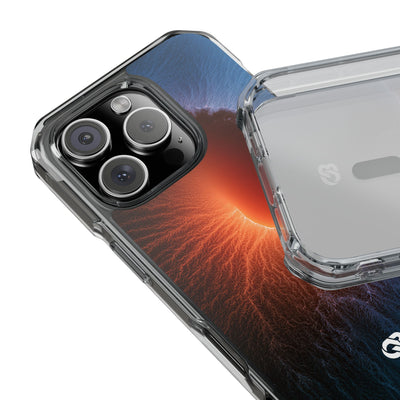Thermal Aura Pulse · Clear Impact Magnetic Phone Case for iPhone · Blue