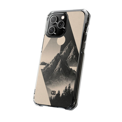 Beige Impact MagSafe Phone Case for iPhone - Obsidian Summit Parchment